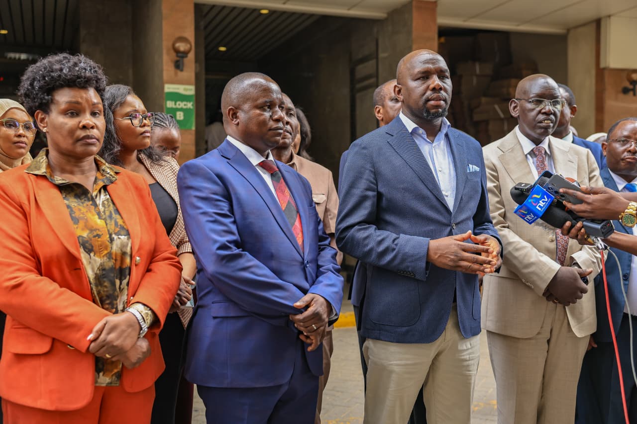 CS Murkomen giving a press brief