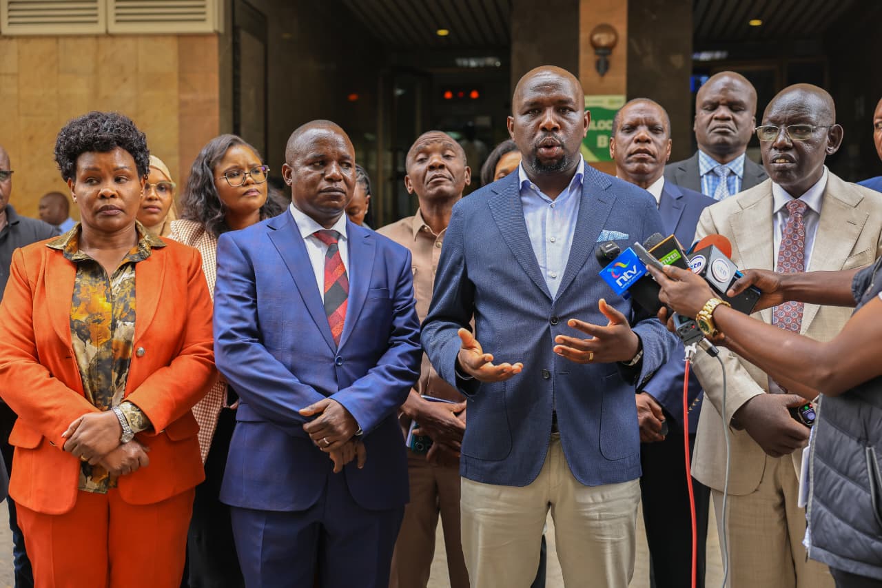 CS Murkomen giving a press brief