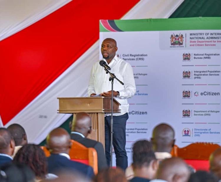 CS Kipchumba Murkomen During International Identity Day in Homabay